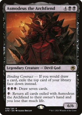 naokuroshop MTG [AFR][088][黒][R][EN][アーチフィーンド、アスモデウス/Asmodeus the Archfiend]（foil） NM