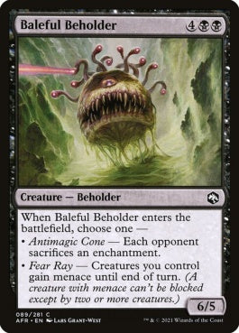 naokuroshop MTG [AFR][089][黒][C][EN][悪意のビホルダー/Baleful Beholder] NM