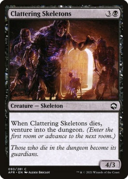 naokuroshop MTG [AFR][093][黒][C][EN][かたつく骸骨/Clattering Skeletons] NM