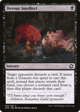 naokuroshop MTG [AFR][097][黒][C][EN][知性喰らい/Devour Intellect]（foil） NM