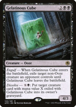 naokuroshop MTG [AFR][105][黒][R][EN][ゼラチナス・キューブ/Gelatinous Cube]（foil） NM