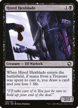 naokuroshop MTG [AFR][109][黒][C][EN][雇われた魔剣士/Hired Hexblade] NM