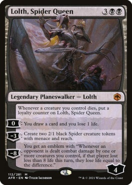 naokuroshop MTG [AFR][112][黒][M][EN][蜘蛛の女王、ロルス/Lolth, Spider Queen]（foil） NM