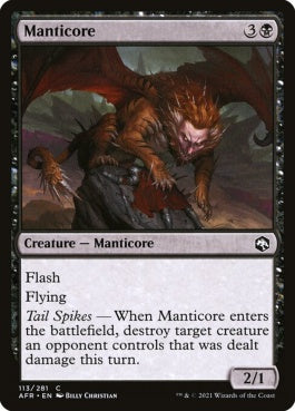 naokuroshop MTG [AFR][113][黒][C][EN][マンティコア/Manticore] NM