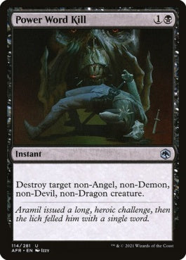 naokuroshop MTG [AFR][114][黒][U][EN][パワー・ワード・キル/Power Word Kill]（foil） NM