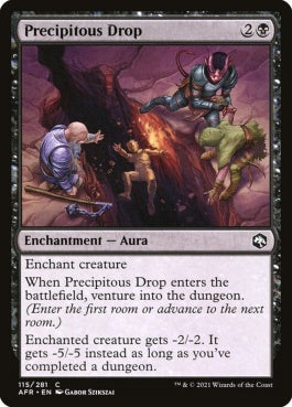 naokuroshop MTG [AFR][115][黒][C][EN][急な落下/Precipitous Drop]（foil） NM