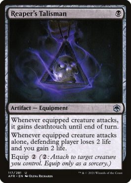 naokuroshop MTG [AFR][117][黒][U][EN][死神のタリスマン/Reaper's Talisman]（foil） NM