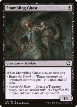 naokuroshop MTG [AFR][119][黒][C][EN][よろめく怪異/Shambling Ghast]（foil） NM