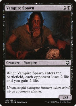 naokuroshop MTG [AFR][123][黒][C][EN][吸血鬼の落とし子/Vampire Spawn]（foil） NM