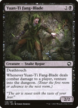 naokuroshop MTG [AFR][128][黒][C][EN][ユアンティの毒牙刃/Yuan-Ti Fang-Blade] NM