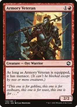 naokuroshop MTG [AFR][130][赤][C][EN][武器庫の古参/Armory Veteran] NM