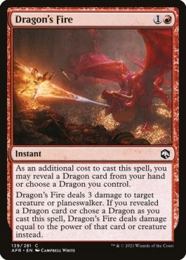 naokuroshop MTG [AFR][139][赤][C][EN][ドラゴンの火/Dragon's Fire]（foil） NM