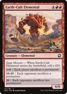 naokuroshop MTG [AFR][141][赤][C][EN][大地教団の精霊/Earth-Cult Elemental]（foil） NM