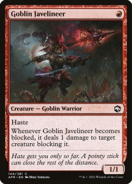 naokuroshop MTG [AFR][144][赤][C][EN][ゴブリンの投槍兵/Goblin Javelineer]（foil） NM