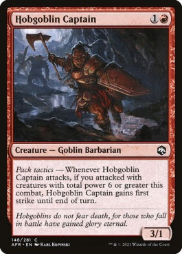 naokuroshop MTG [AFR][148][赤][C][EN][ホブゴブリンの隊長/Hobgoblin Captain] NM