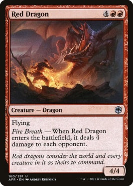 naokuroshop MTG [AFR][160][赤][U][EN][レッド・ドラゴン/Red Dragon] NM