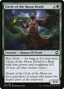 naokuroshop MTG [AFR][177][緑][C][EN][月の円環のドルイド/Circle of the Moon Druid] NM