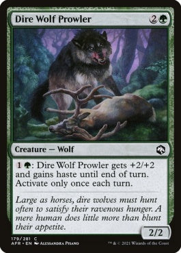 naokuroshop MTG [AFR][179][緑][C][EN][うろつくダイア・ウルフ/Dire Wolf Prowler] NM