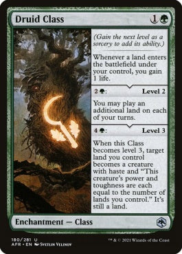 naokuroshop MTG [AFR][180][緑][U][EN][ドルイド・クラス/Druid Class]（foil） NM