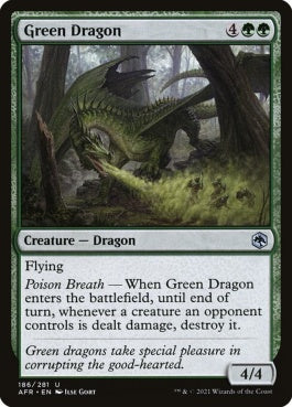 naokuroshop MTG [AFR][186][緑][U][EN][グリーン・ドラゴン/Green Dragon] NM
