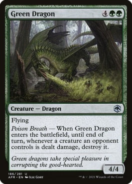 naokuroshop MTG [AFR][186][緑][U][EN][グリーン・ドラゴン/Green Dragon]（foil） NM