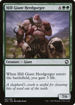 naokuroshop MTG [AFR][187][緑][C][EN][群喰らいのヒル・ジャイアント/Hill Giant Herdgorger]（foil） NM