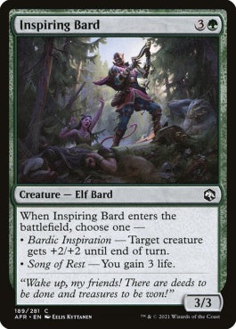 naokuroshop MTG [AFR][189][緑][C][EN][鼓舞するバード/Inspiring Bard]（foil） NM