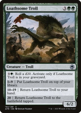 naokuroshop MTG [AFR][192][緑][U][EN][毒々しいトロール/Loathsome Troll]（foil） NM