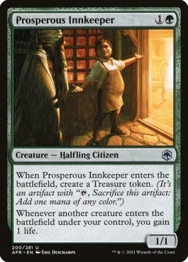 naokuroshop MTG [AFR][200][緑][U][EN][裕福な亭主/Prosperous Innkeeper]（foil） NM