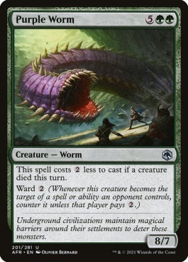 naokuroshop MTG [AFR][201][緑][U][EN][パープル・ウォーム/Purple Worm]（foil） NM