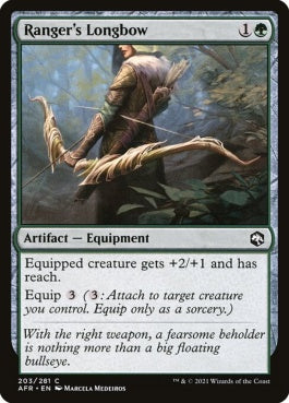 naokuroshop MTG [AFR][203][緑][C][EN][レンジャーの長弓/Ranger's Longbow]（foil） NM