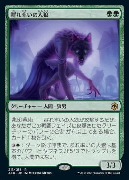 naokuroshop MTG [AFR][211][緑][R][JP][群れ率いの人狼/Werewolf Pack Leader] NM