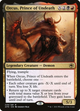 naokuroshop MTG [AFR][229][多][R][EN][不死のプリンス、オルクス/Orcus, Prince of Undeath] NM