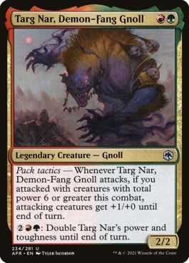 naokuroshop MTG [AFR][234][多][U][EN][悪魔牙のノール、ターグ・ナール/Targ Nar, Demon-Fang Gnoll]（foil） NM