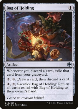 naokuroshop MTG [AFR][240][茶][U][EN][保有の鞄/Bag of Holding]（foil） NM