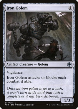 naokuroshop MTG [AFR][247][茶][U][EN][アイアン・ゴーレム/Iron Golem]（foil） NM