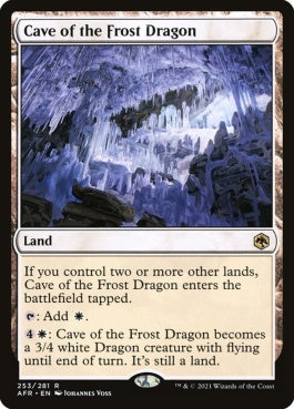 naokuroshop MTG [AFR][253][土地][R][EN][フロスト・ドラゴンの洞窟/Cave of the Frost Dragon]（foil） NM