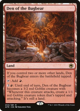 naokuroshop MTG [AFR][254][土地][R][EN][バグベアの居住地/Den of the Bugbear]（foil） NM