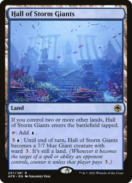 naokuroshop MTG [AFR][257][土地][R][EN][ストーム・ジャイアントの聖堂/Hall of Storm Giants]（foil） NM