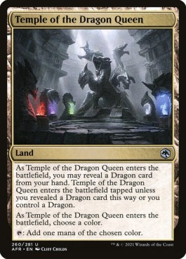 naokuroshop MTG [AFR][260][土地][U][EN][ドラゴンの女王の寺院/Temple of the Dragon Queen]（foil） NM