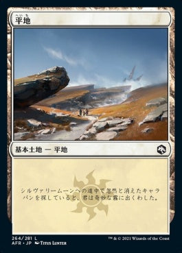 naokuroshop MTG [AFR][264][土地][C][JP][平地/Plains]（foil） NM