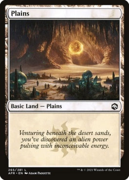 naokuroshop MTG [AFR][265][土地][C][EN][平地/Plains]（foil） NM