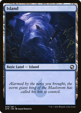 naokuroshop MTG [AFR][269][土地][C][EN][島/Island]（foil） NM