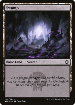 naokuroshop MTG [AFR][270][土地][C][EN][沼/Swamp]（foil） NM