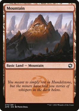 naokuroshop MTG [AFR][274][土地][C][EN][山/Mountain]（foil） NM