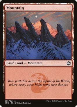 naokuroshop MTG [AFR][275][土地][C][EN][山/Mountain]（foil） NM