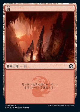 naokuroshop MTG [AFR][276][土地][C][JP][山/Mountain]（foil） NM