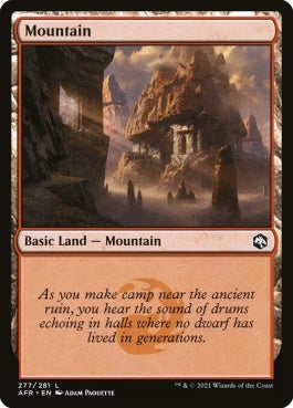 naokuroshop MTG [AFR][277][土地][C][EN][山/Mountain]（foil） NM