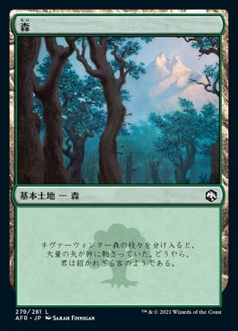 naokuroshop MTG [AFR][279][土地][C][JP][森/Forest] NM