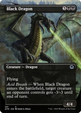 naokuroshop MTG [AFR][291][黒][U][EN][ブラック・ドラゴン/Black Dragon]（foil） NM